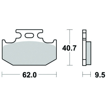 PERFTEC PLAQUETTES DE FREIN SEMI-MÉTAL S2013R