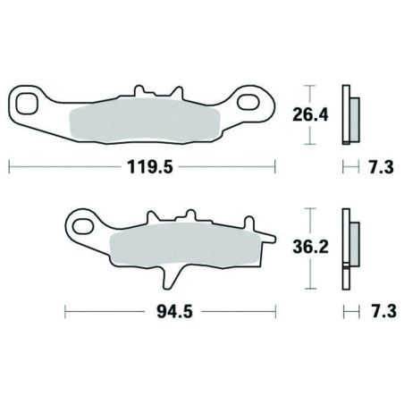 PERFTEC PLAQUETTES DE FREIN MÉTAL FRITTÉ S2015N