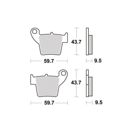 PERFTEC PLAQUETTES DE FREIN SEMI-MÉTAL S2016R