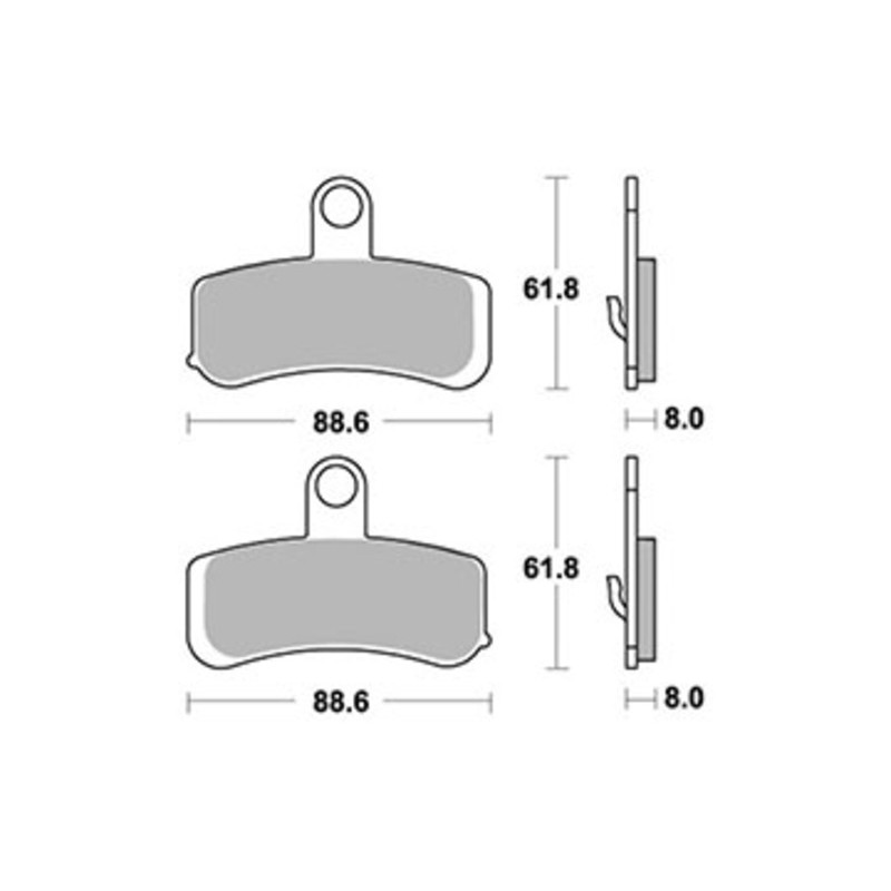 PERFTEC PLAQUETTES DE FREIN SEMI-MÉTAL S9034R