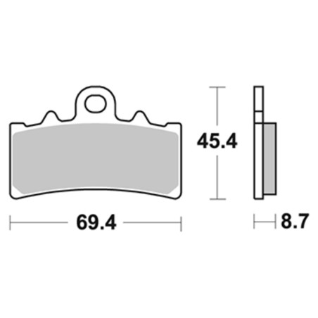 PERFTEC PLAQUETTES DE FREIN SEMI-MÉTAL S9068R