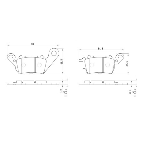 PERFTEC PLAQUETTES DE FREIN SEMI-MÉTAL S9229R
