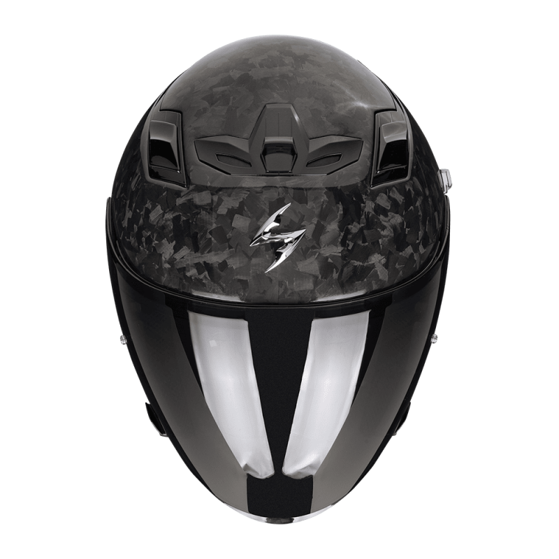 SCORPION EXO-Z1 ONYX CARBON AVEC VISIÈRE MIROIR BLEU