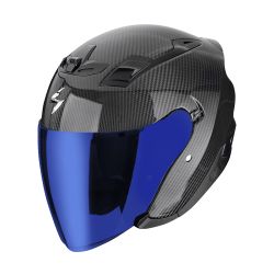 SCORPION EXO-Z1 CARBON AVEC VISIÈRE MIROIR BLEU