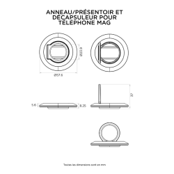 QUAD LOCK ANNEAU ET DECAPSULEUR POUR TELEPHONE MAG